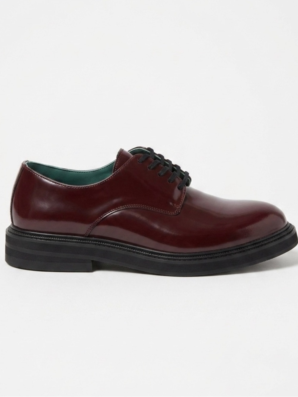 NIB Vinny’s Officer Derbee Burgundy Polido Leather Derby Shoes EU 45 US 12